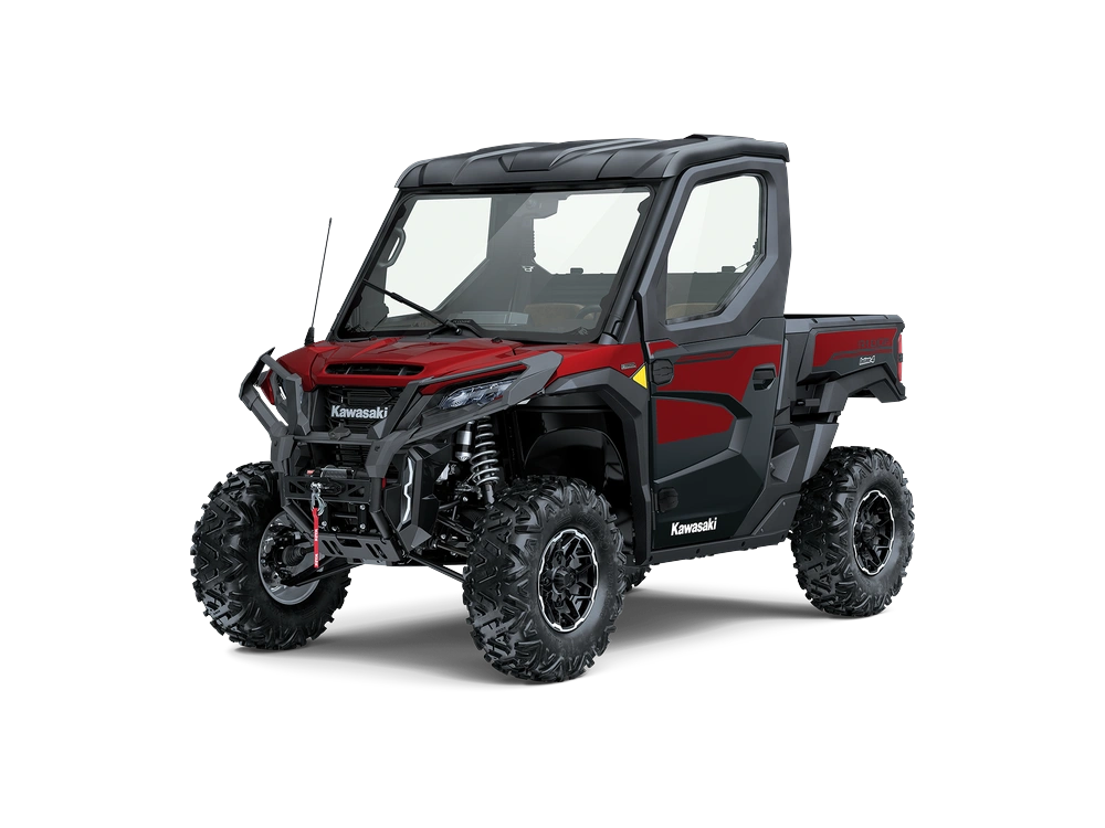 2026 Kawasaki RIDGE RIDGE PLATINUM RANCH EDITION HVAC Metallic Deep Red/Ebony alt