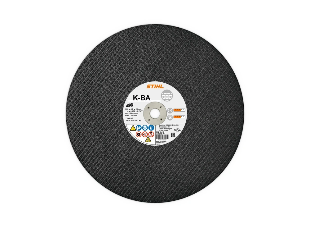 2026 Stihl 12" Abrasive Cutting Wheel - Stone K-BA 12" Abrasive Cutting Wheel - Stone K-BA alt