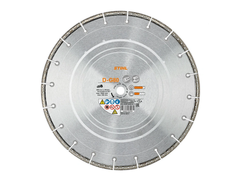 2026 Stihl 14" Diamond Cutting Wheel - Ductile Iron D-G80 14" Diamond Cutting Wheel - Ductile Iron D-G80 alt