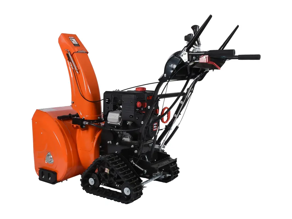 2026 Ducar 26″ Snow Blower, 252 cc, tracks, electric and recoil start, heated handles, LED light