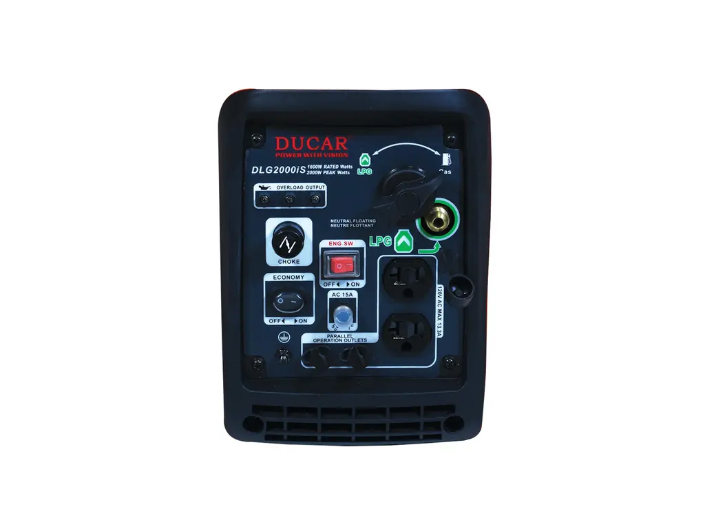 2026 Ducar Generators 2000W Inverter generator, 3HP, dual fuel (LPG / gasoline)