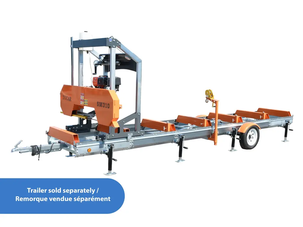2026 Ducar 31″ Portable Sawmill, 15 HP, 420 cc