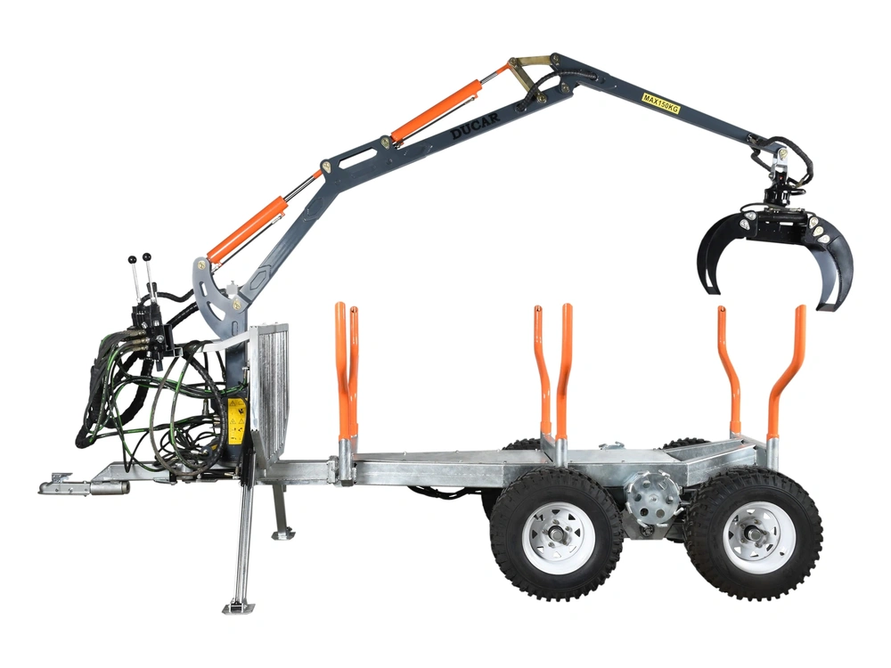 Ducar Remorque à bois avec grue, moteur 9 CV, 270 cc, pour VTT Remorque à bois avec grue, moteur 9 CV, 270 cc, pour VTT 2026 alt