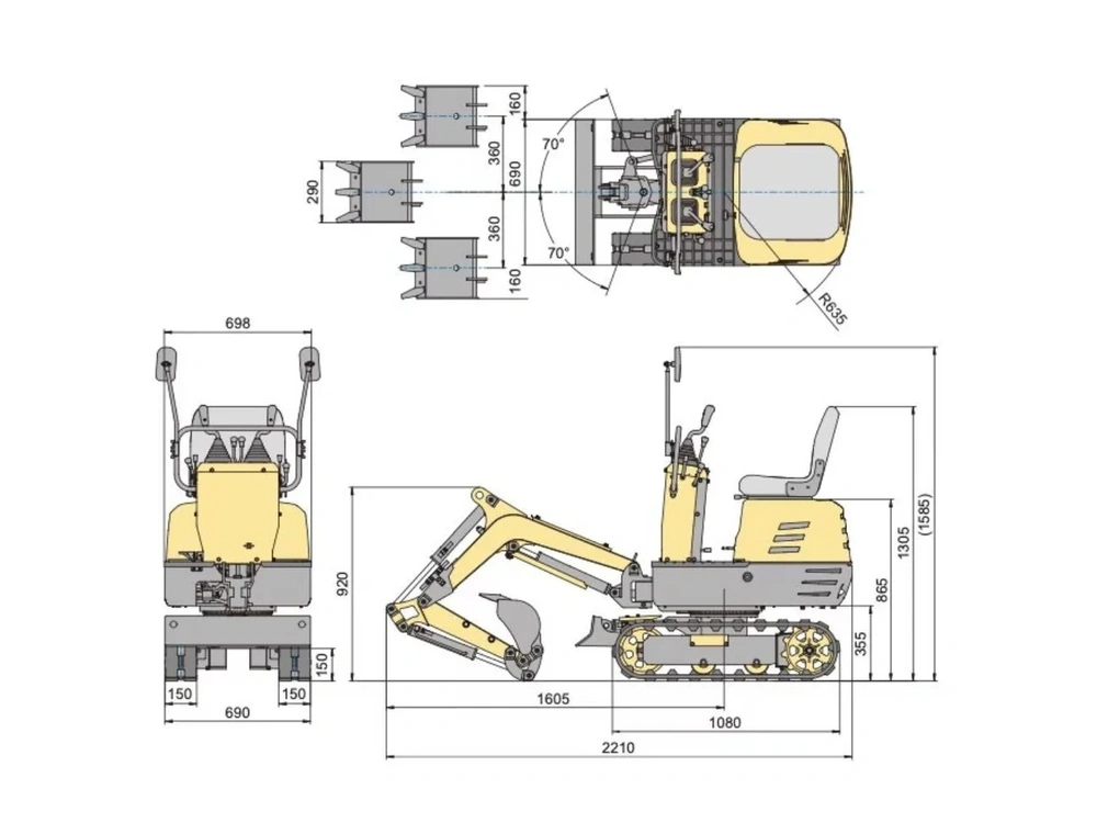 Ducar Excavatrice 0,8T, largeur 28", 306 cm³ Excavatrice 0,8T, largeur 28", 306 cm³ 2026 alt