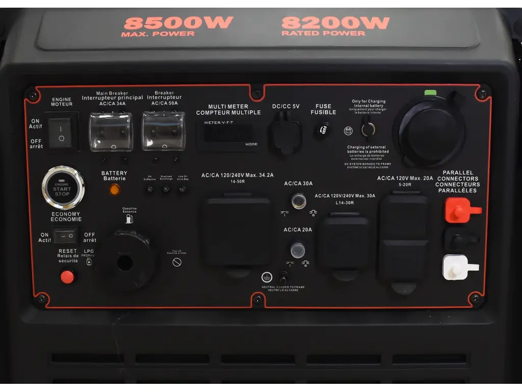 2026 Ducar Generators 8500W Inverter generator, 16 HP, remote start, dual-fuel (LPG / gasoline)