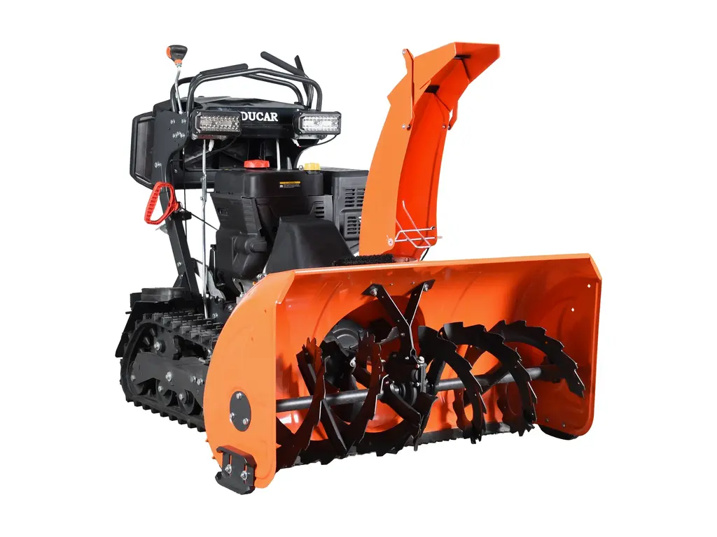 2026 Ducar 42″ Snow Blower, Stand-On, 420 cc, tracks, 12V electric start, LED light (Available July 28, 2026)