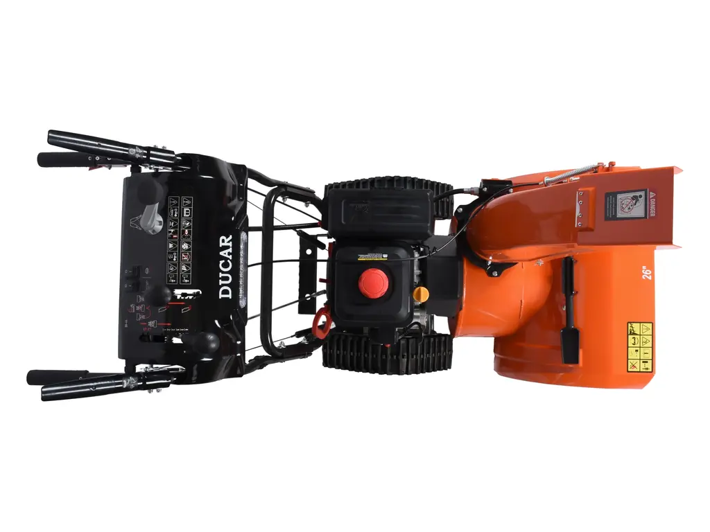 2026 Ducar 26″ Snow Blower, 252 cc, tracks, electric and recoil start, heated handles, LED light