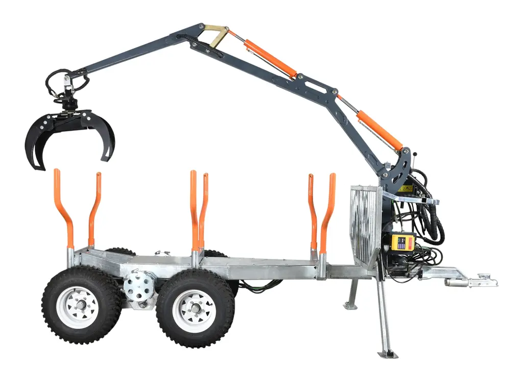 Ducar Remorque à bois avec grue, moteur 9 CV, 270 cc, pour VTT 2026