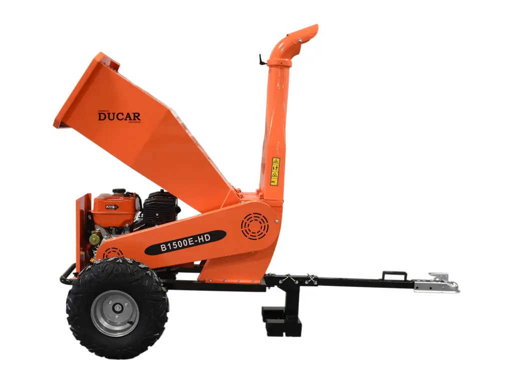 Ducar Déchiqueteuse à branches Heavy Duty 15 CV, moteur 420 cm³, démarrage électrique 2026