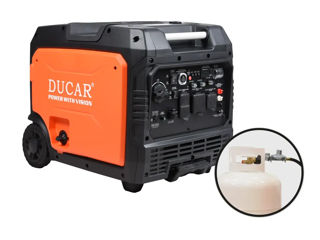 Ducar Génératrices Génératrice à onduleur 7500W, 10 CV démarreur à distance, bicarburant (propane / essence) 2026