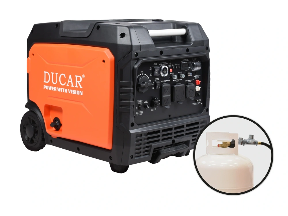 Ducar Génératrice à onduleur 7500W, 10 CV démarreur à distance, bicarburant (propane / essence) Génératrice à onduleur 7500W, 10 CV démarreur à distance, bicarburant (propane / essence) 2026 alt