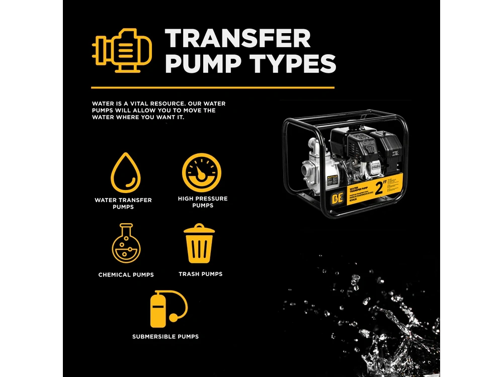 2026 BePower WP2065K 2" Water Transfer Pump with Kohler SH270 Engine alt