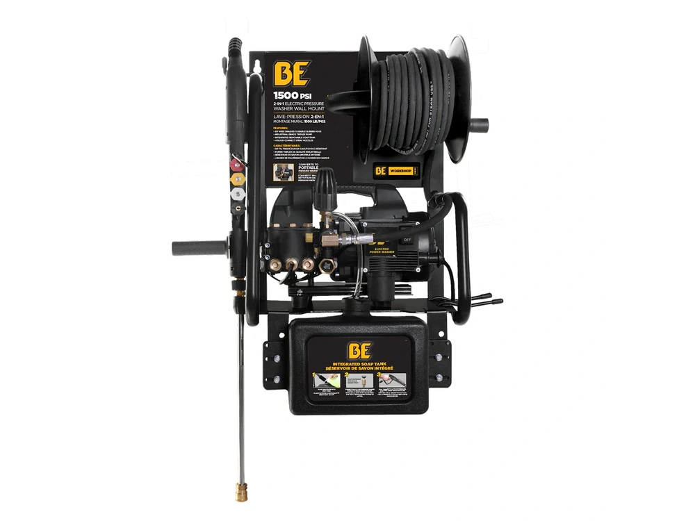 2026 BePower P1515EPNW 1,500 PSI 1.6 GPM 1.5 HP Electric Pressure Washer with Powerease Motor and Triplex Pump - P1515EPNW alt