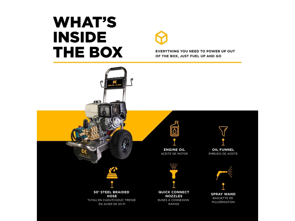 2026 BePower B4213HSJS 4,200 PSI 4.2 GPM Cold Water Gas Pressure Washer - B4213HSJS alt