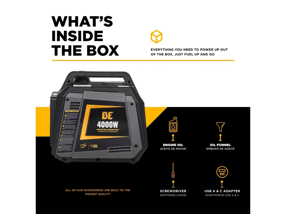 2026 BePower BE4000I 4,000 Watt Digital Inverter Generator - BE4000I alt