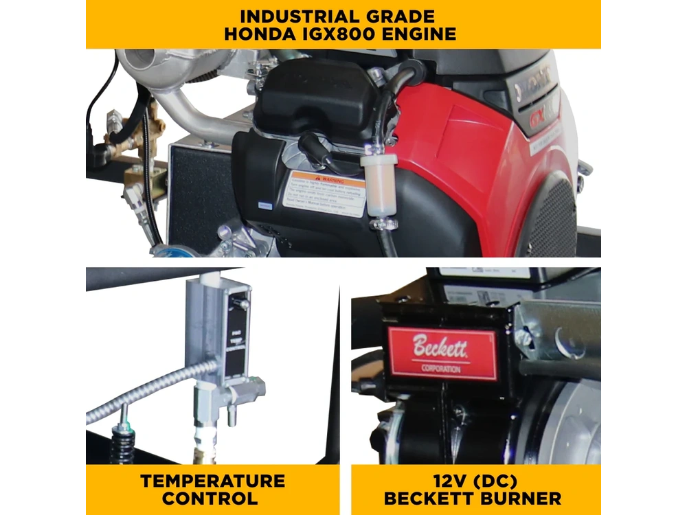 2026 BePower SE5815HIHZGP 3,000 PSI 10 GPM Hot Water Gas Pressure Washer Skid with General Triplex Pump - SE5815HIHZGP alt