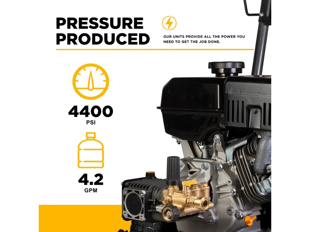 2026 BePower B4415PA 4,400 PSI 4.2 GPM Cold Water Gas Pressure Washer - B4415PA alt