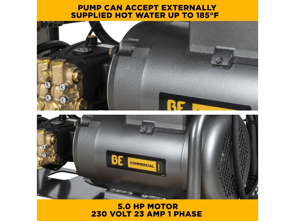 2026 BePower X-2050FW1GENHT 2,000 PSI 4.0 GPM 5.0 HP Wall Mount Electric Pressure Washer with a Baldor Motor and General Triplex Pump - X-2050FW1GENHT alt