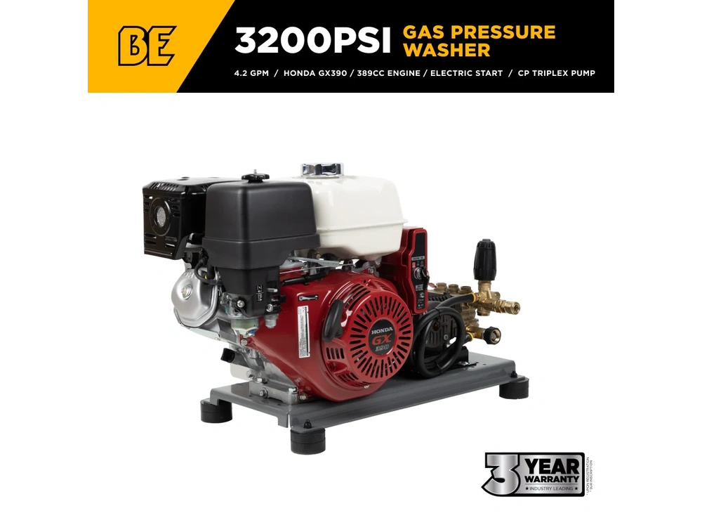 2026 BePower B3213HETBAS 3,200 PSI 4.2 GPM Cold Water Gas Pressure Washer - B3213HETBAS alt