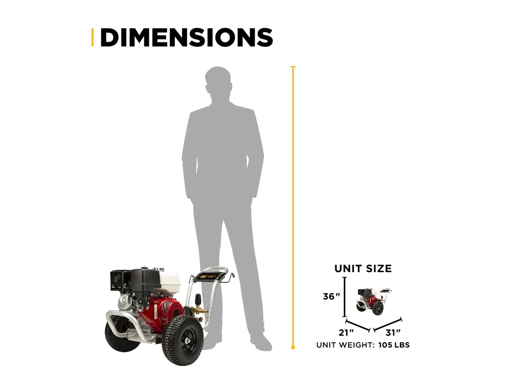 2026 BePower B3213HABAS 3,200 PSI 5.5 GPM Cold Water Gas Pressure Washer - B3213HABAS alt
