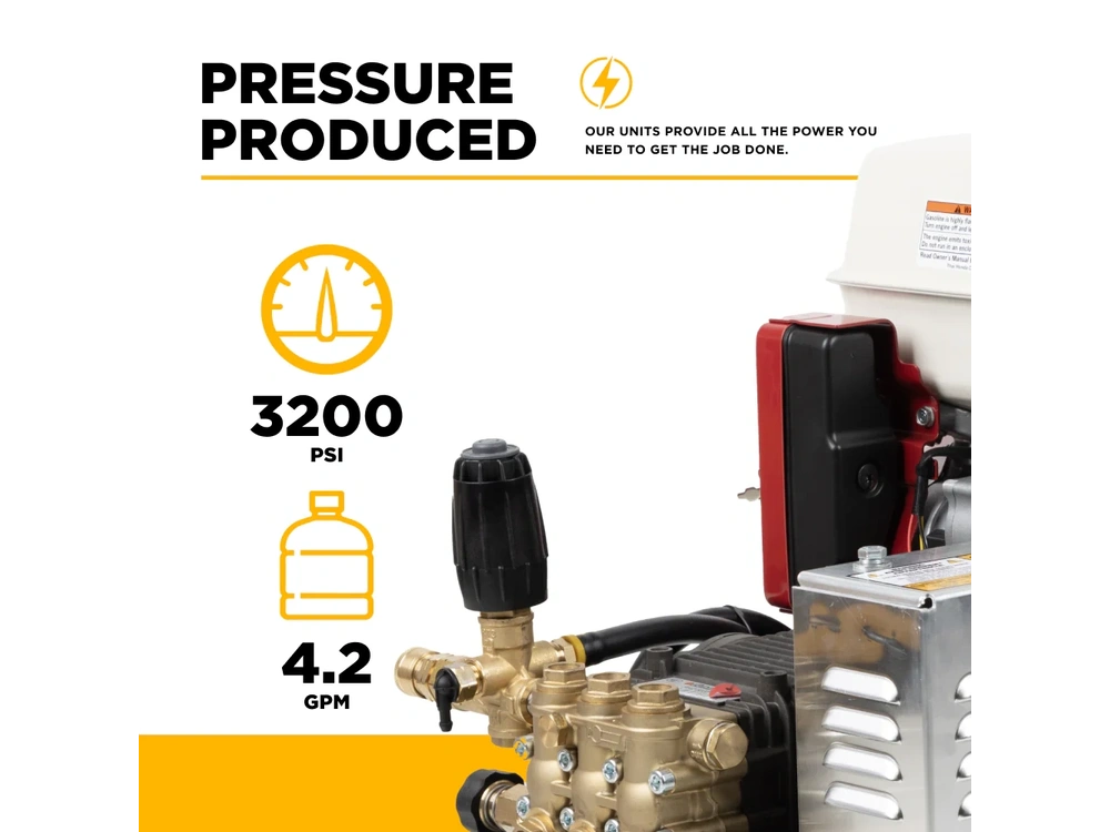 2026 BePower B3213HETBAS 3,200 PSI 4.2 GPM Cold Water Gas Pressure Washer - B3213HETBAS alt