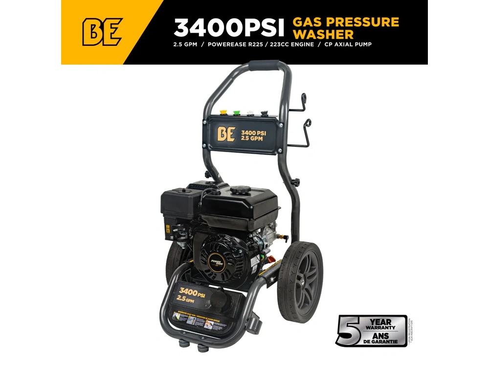 2026 BePower BE3475PX 3,400 PSI 2.5 GPM Cold Water Gas Pressure Washer - BE3475PX alt