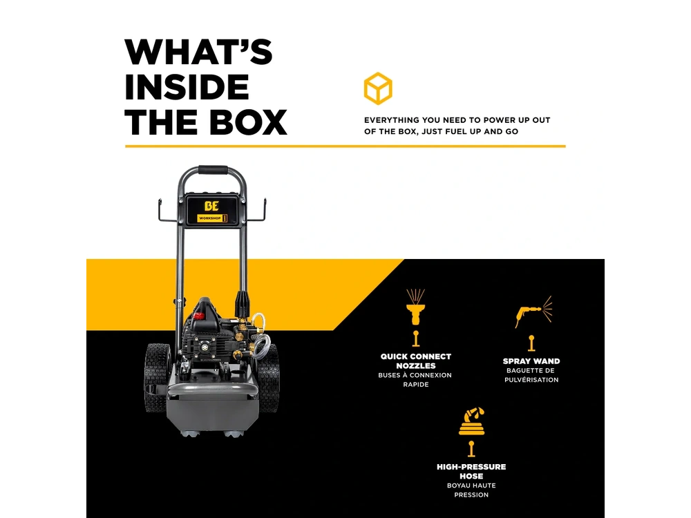 2026 BePower B1515EN 1,500 PSI 1.6 GPM 1.5 HP Electric Pressure Washer with Powerease Motor and Triplex Pump - B1515EN alt