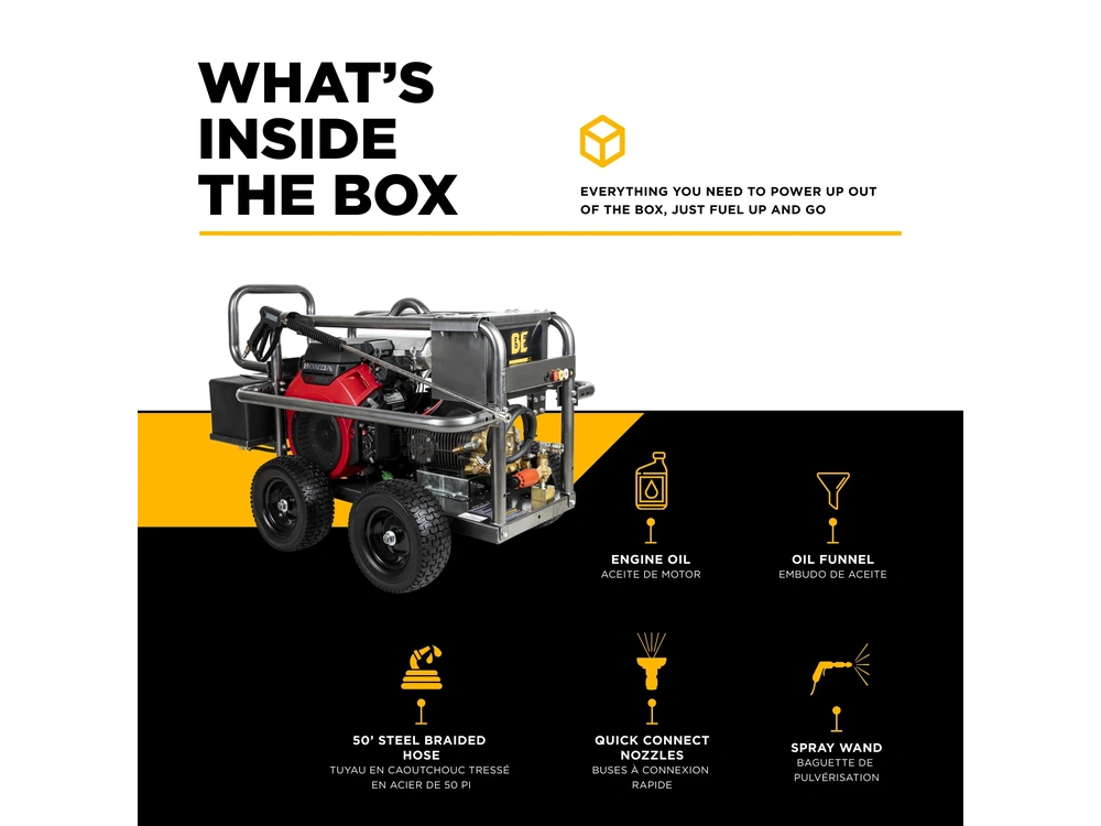 2026 BePower PE-5024HWEBCOM 5,000 PSI 5.0 GPM Cold Water Gas Pressure Washer - PE-5024HWEBCOM alt