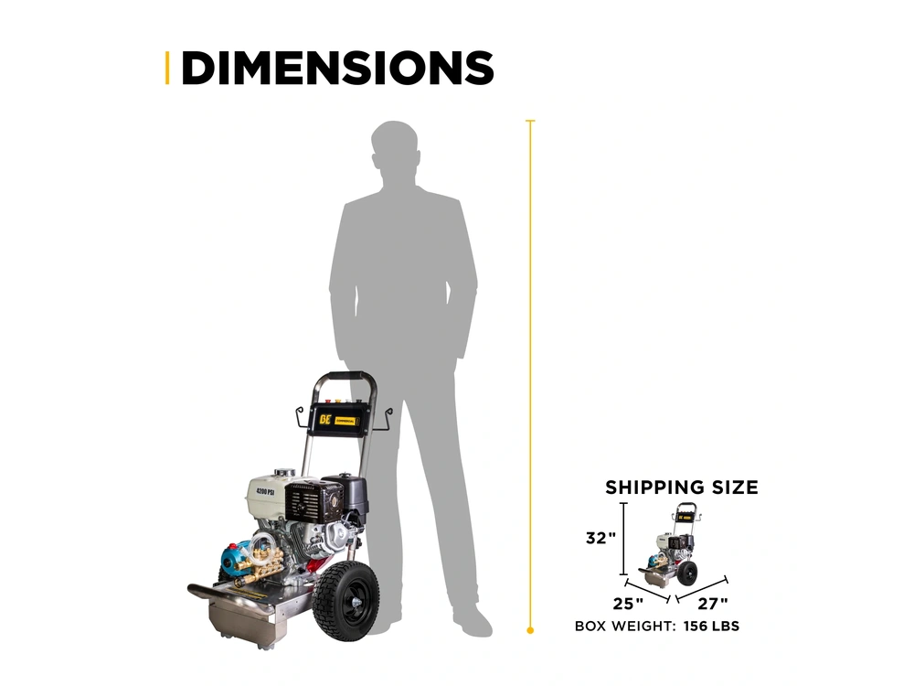 2026 BePower B4213HSJ 4,200 PSI 4.2 GPM Cold Water Gas Pressure Washer - B4213HSJ alt