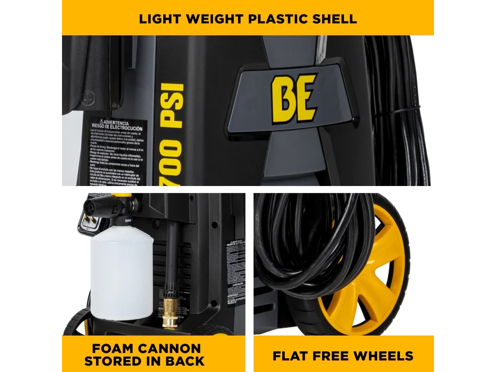 2026 BePower P1715EN 1,700 PSI 1.7 GPM Electric Power Washer with Powerease Motor and AR Axial Pump - P1715EN alt