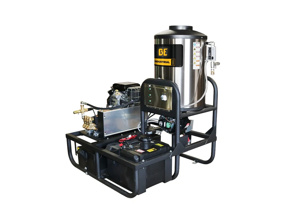 2026 BePower Z5535GPBDH 3,500 PSI 5.2 GPM Hot Water Skid Pressure Washer with General Triplex Pump - Z5535GPBDH alt