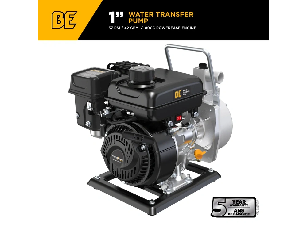 2026 BePower WP-1020R 1" Water Transfer Pump with Powerease 79 Engine alt