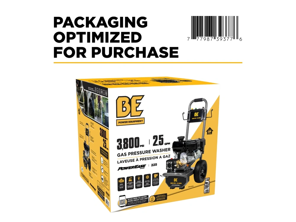 2026 BePower B3875PA 3,800 PSI 2.5 GPM Cold Water Gas Pressure Washer - B3875PA alt