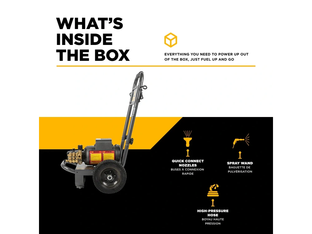 2026 BePower PE-1520EW1A 1,500 PSI 2.0 GPM Electric Pressure Washer with Baldor Motor and AR Triplex Pump - PE-1520EW1A alt