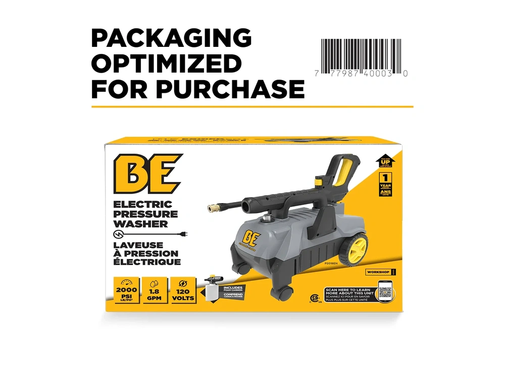 2026 BePower P2018EN 2,000 PSI 1.8 GPM Electric Pressure Washer alt