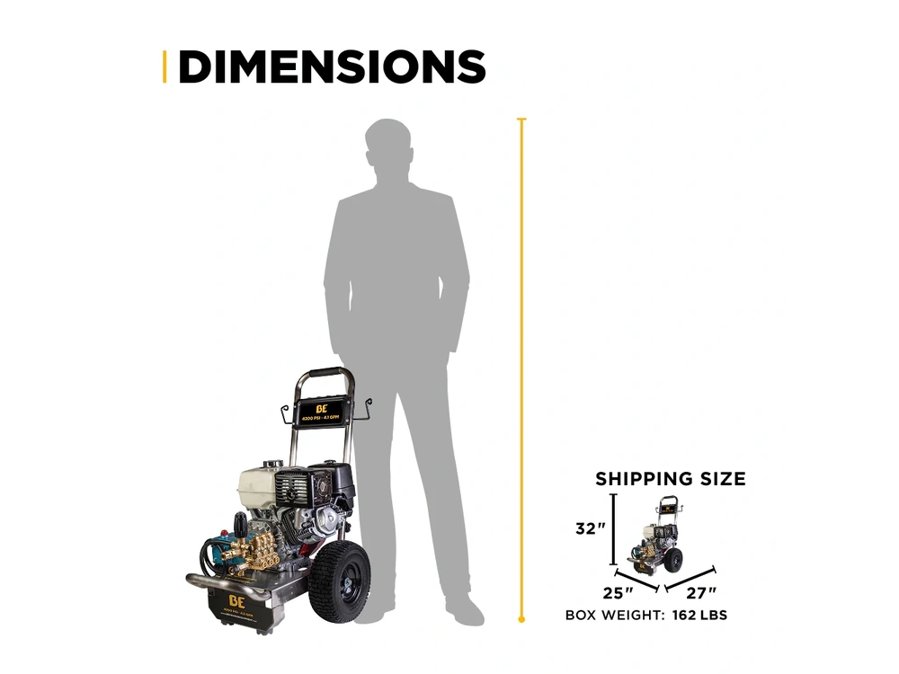 2026 BePower B4213HSJS 4,200 PSI 4.2 GPM Cold Water Gas Pressure Washer - B4213HSJS alt
