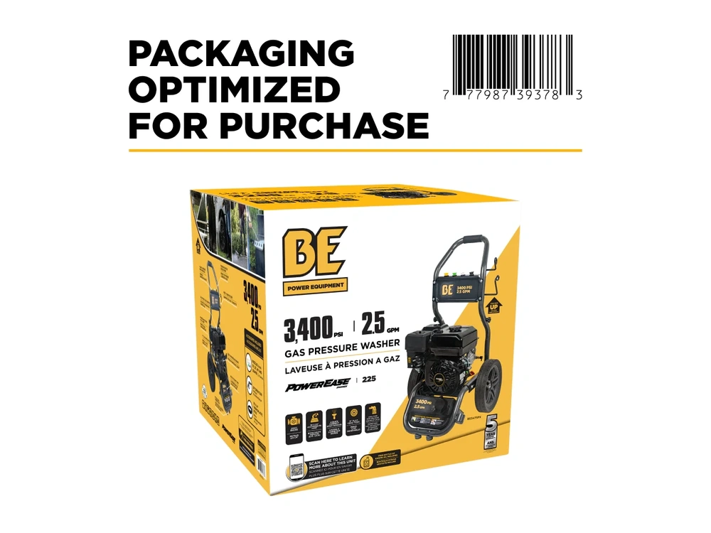 2026 BePower BE3475PX 3,400 PSI 2.5 GPM Cold Water Gas Pressure Washer - BE3475PX alt
