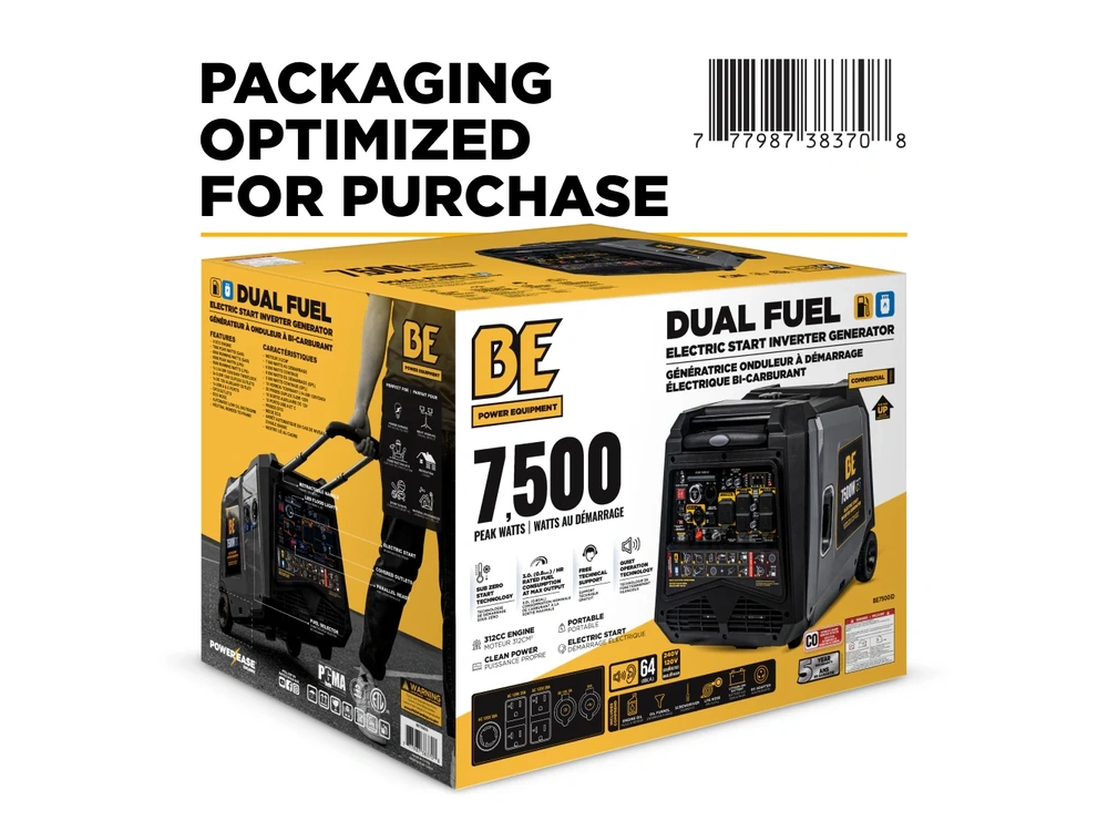 2026 BePower BE7500ID 7,500 Watt Dual-Fuel Digital Inverter Generator - BE7500ID alt