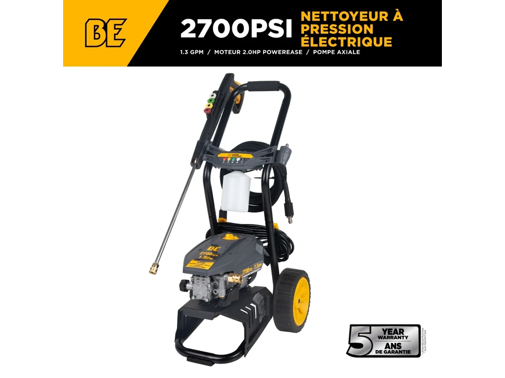 2026 BePower P2713EN 2,700 PSI 1.3 GPM Electric Pressure Washer with AR Axial Pump - P2713EN alt