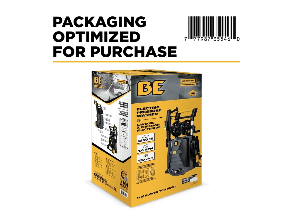 2026 BePower P2115EN 2,150 PSI 1.6 GPM Electric Pressure Washer with Powerease Motor and AR Axial Pump - P2115EN alt