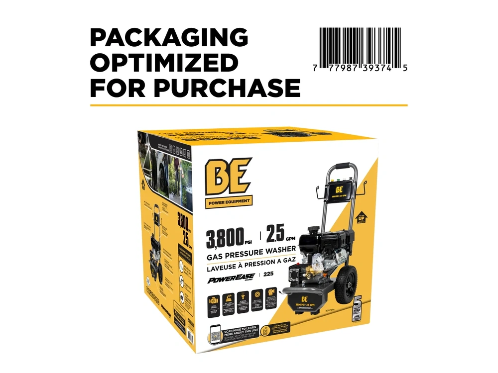 2026 BePower B3865HA 3,800 PSI 2.5 GPM Cold Water Gas Pressure Washer - B3865HA alt