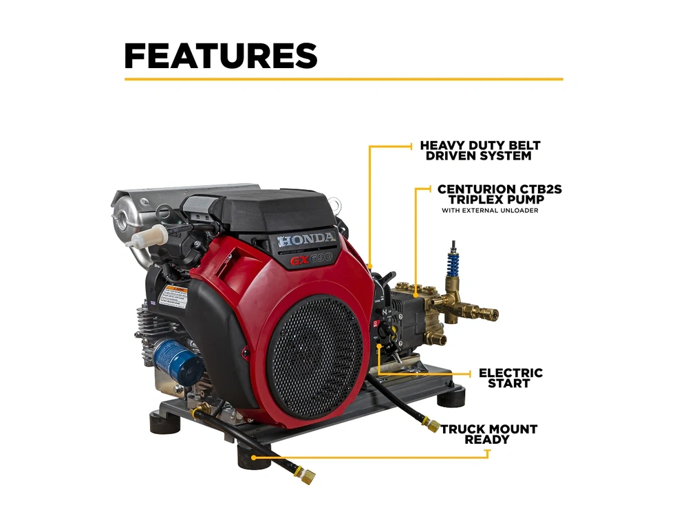 2026 BePower B4224HETBAS 4,200 PSI 8.5 GPM Cold Water Gas Pressure Washer - B4224HETBAS alt