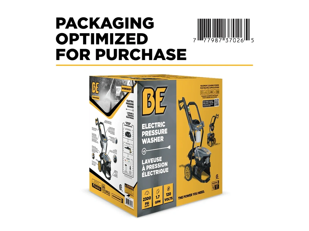 2026 BePower P2317EN 2,300 PSI 1.7 GPM Electric Pressure Washer with AR Axial Pump - P2317EN alt