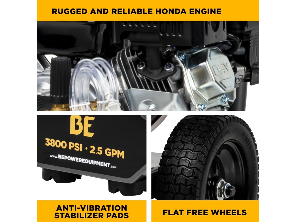 2026 BePower B3875PA 3,800 PSI 2.5 GPM Cold Water Gas Pressure Washer - B3875PA alt