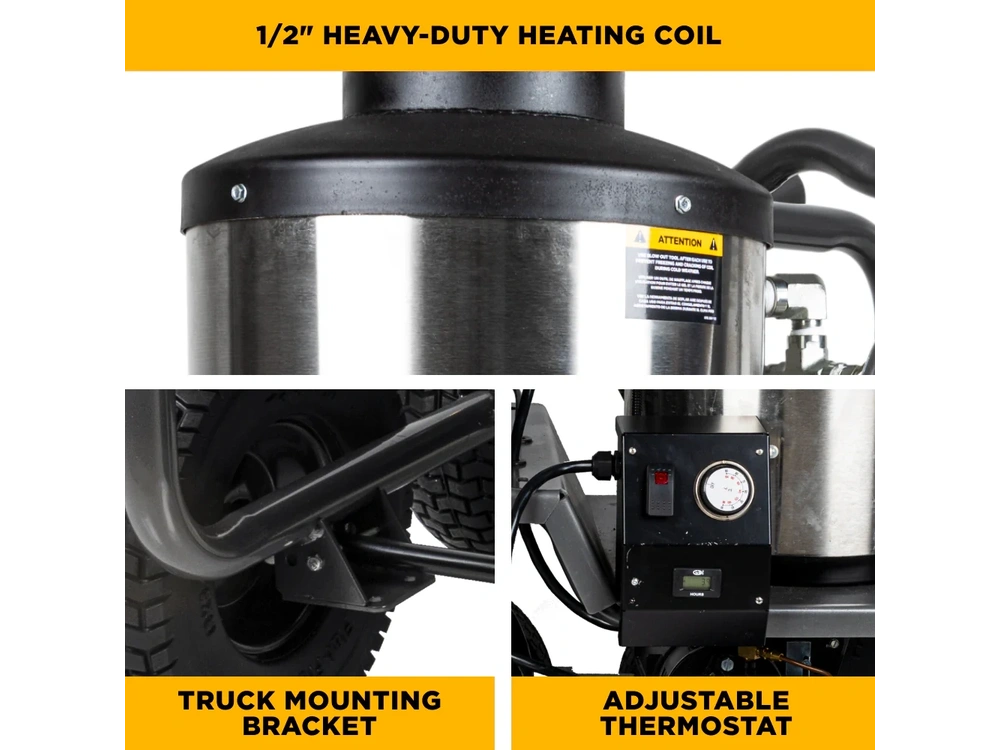 2026 BePower HW152EA 1,500 PSI 2.0 GPM Hot Water Pressure Washer with TechTop Motor and CP Triplex Pump - HW152EA alt