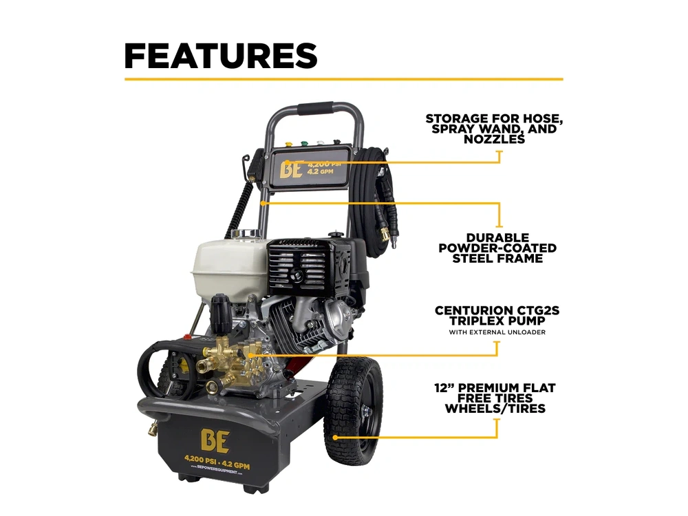 2026 BePower B4213HAS 4,200 PSI 4.2 GPM Cold Water Gas Pressure Washer - B4213HAS alt