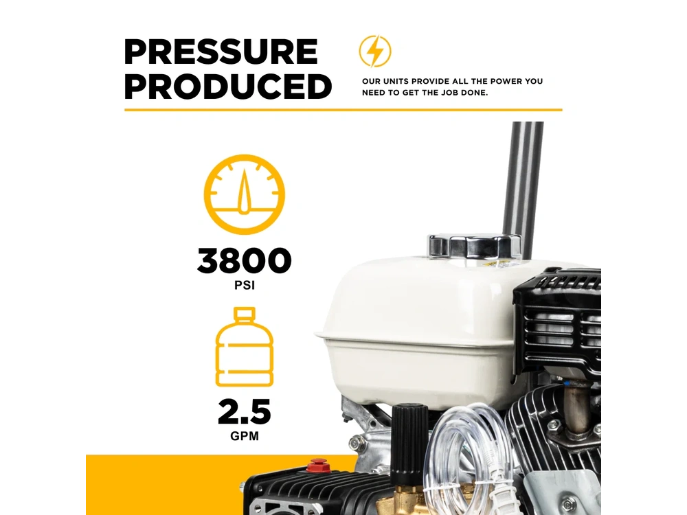 2026 BePower B3865HA 3,800 PSI 2.5 GPM Cold Water Gas Pressure Washer - B3865HA alt