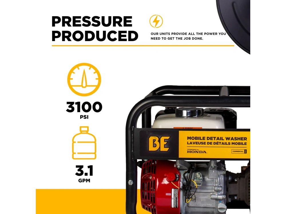 2026 BePower B3165HRAS 3,100 PSI 3.1 GPM Cold Water Gas Pressure Washer - B3165HRAS alt