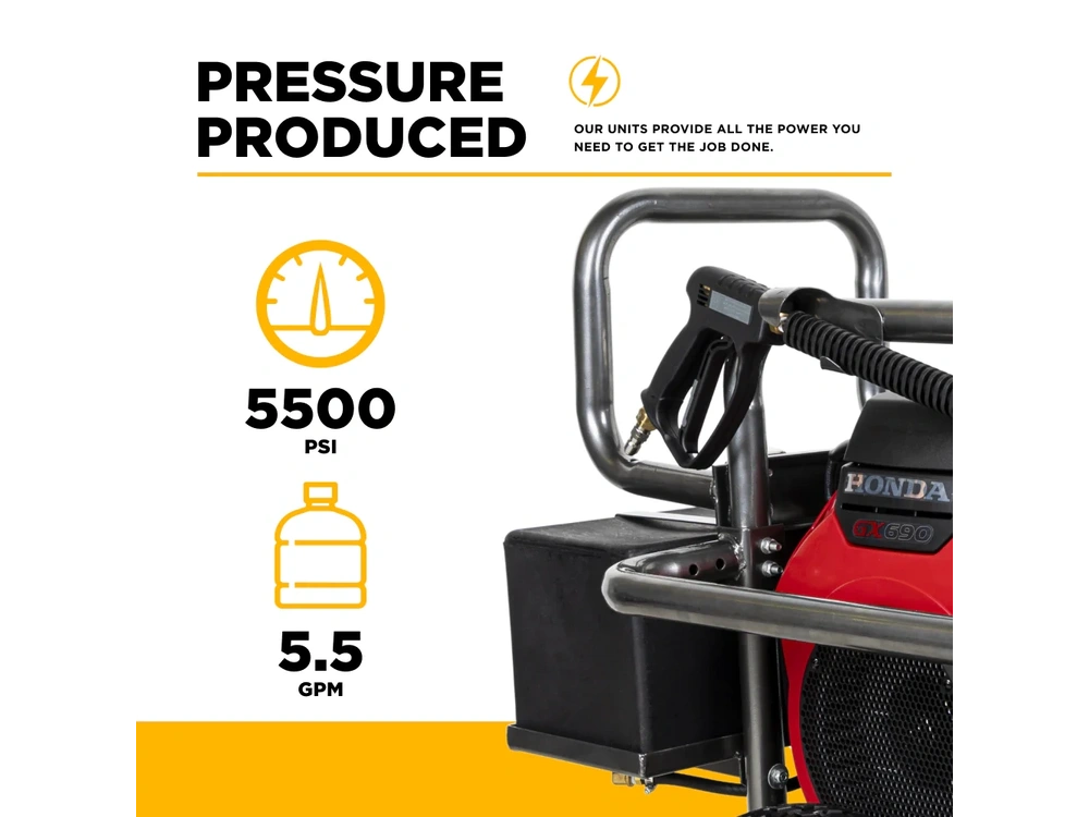 2026 BePower B5024HEBAS 5,500 PSI 5.0 GPM Cold Water Gas Pressure Washer - B5024HEBAS alt
