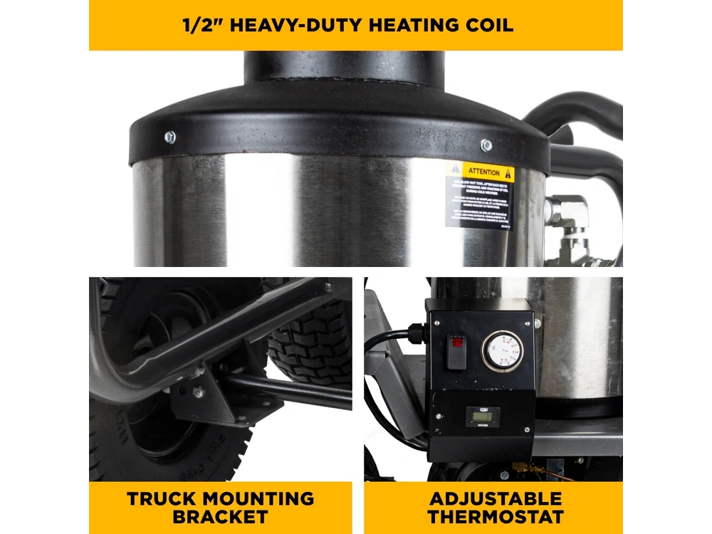 2026 BePower HW205EBA 2,000 PSI - 3.5 GPM Hot Water Electric Pressure Washer with Triplex Pump - HW205EBA alt